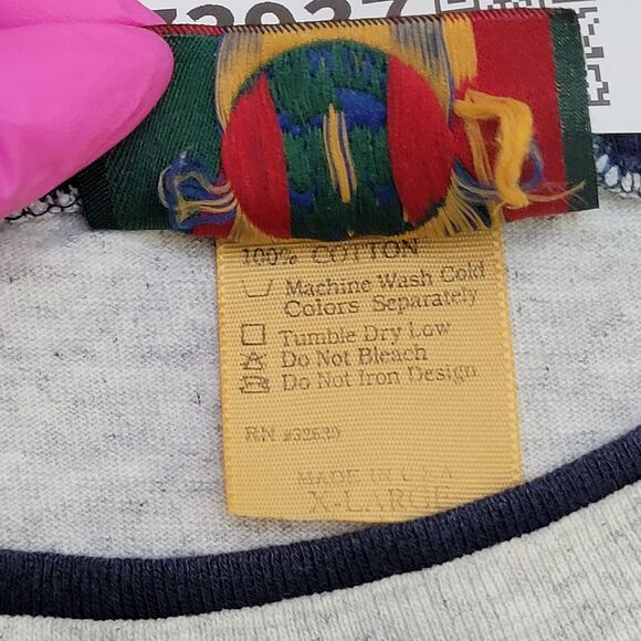 Vintage 90s USN Navy Shirt XL 23x27 Gray Boxy - Picture 7 of 12